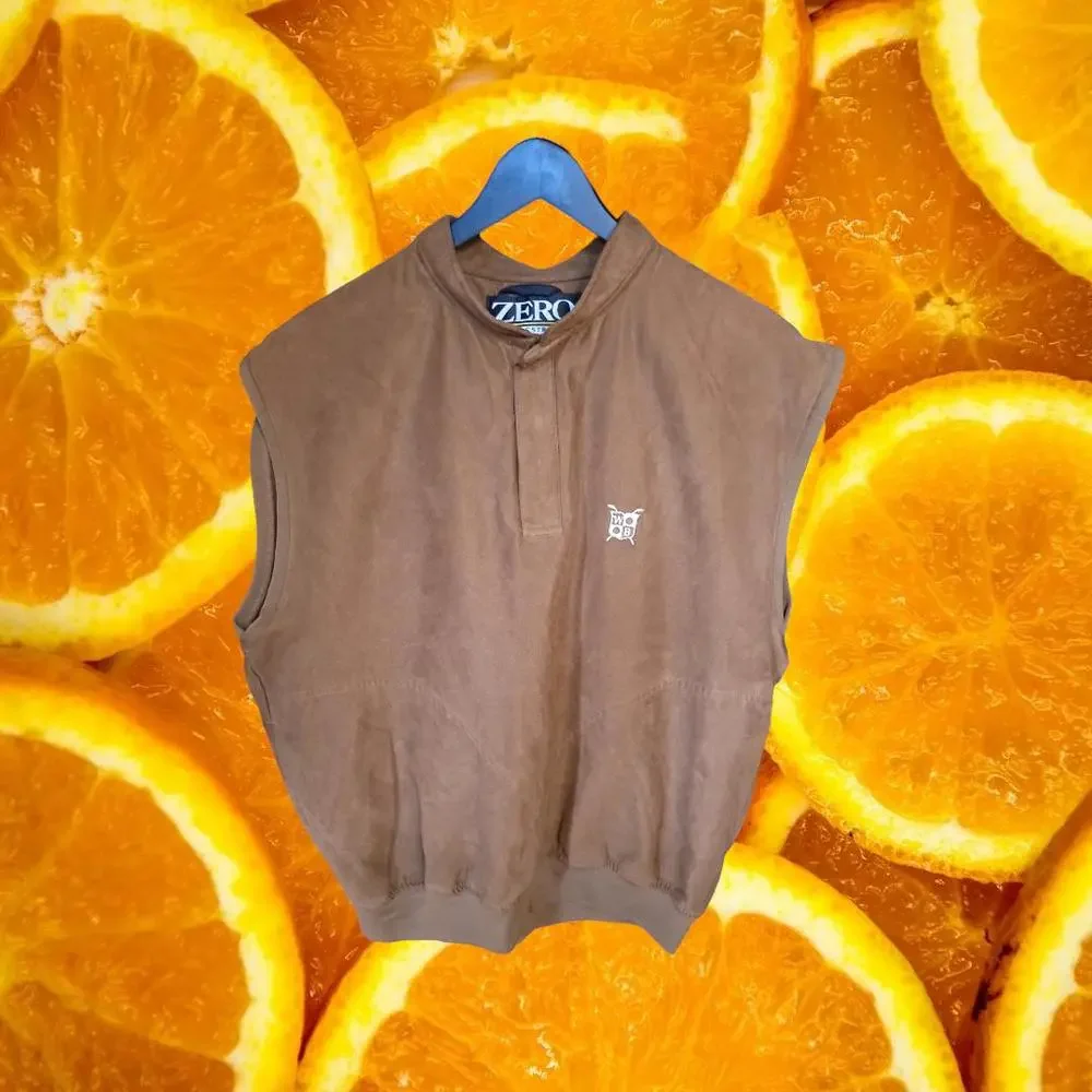 Zero Restriction Golf Outerwear Quarter‎ Snap Microsuede Wind Rain Golf Vest Med
